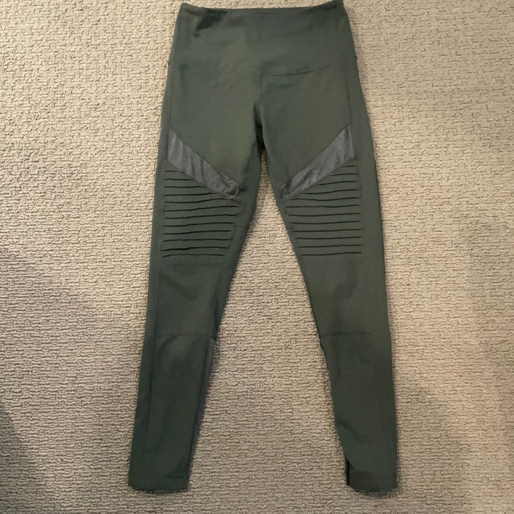 Zella olive green moto leggings